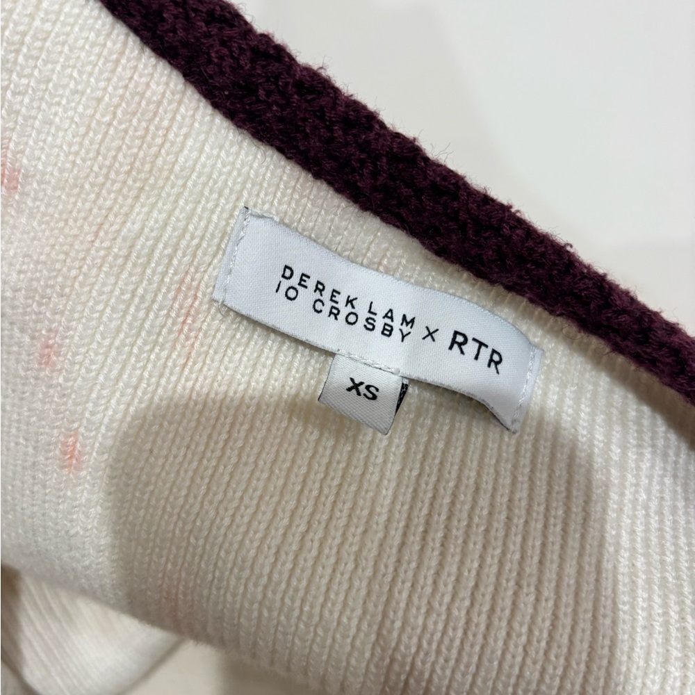 Derek Lam 10 Crosby x RTR Contrast Piping Cardigan, Size: XS - Picture 13 of 13